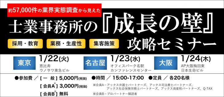 士業事務所の『成長の壁』攻略セミナー